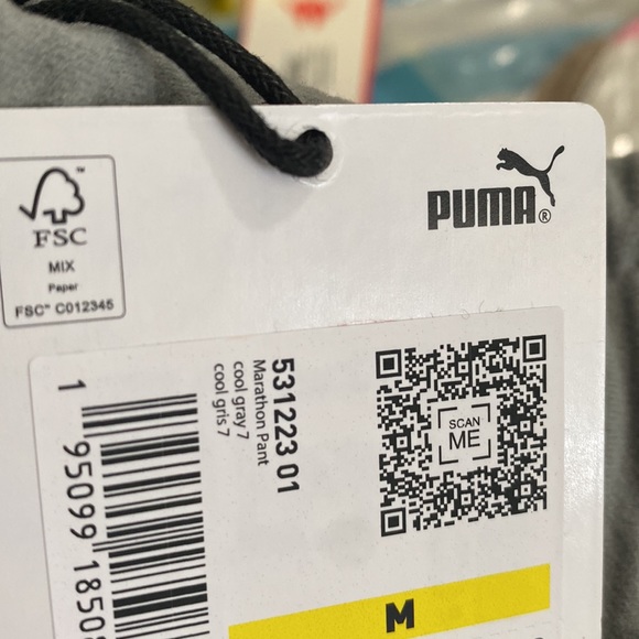 Puma Nipsey Gray TMC Adjustable Waist Zipped Pockets Athletic Marathon Pants S L - Picture 7 of 7